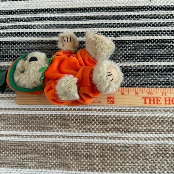 Wish Pets Lil Pumpkin Halloween Tan Plush Bear - Picture 7 of 9